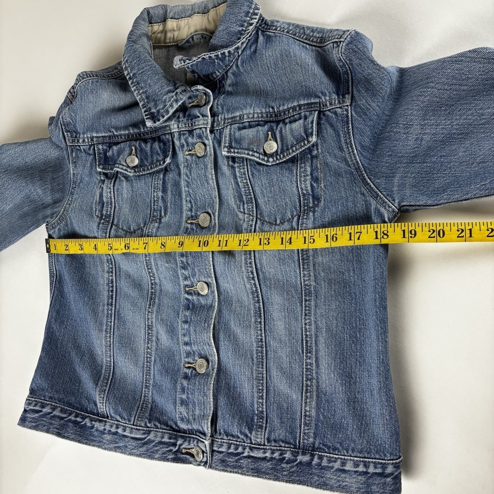 Womens Medium Ladies GAP Jean Jacket Blue Denim Y2k Vintage Classic - Picture 11 of 11